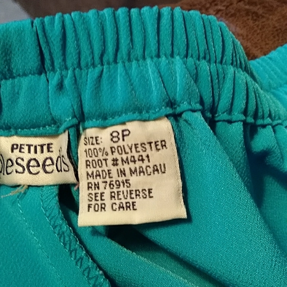 Appleseed's Petite Stretch Waistband Pants 8P Green - Picture 3 of 13